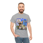 Café Mode Tee — Retro Vaporwave Corgi Coffee T-Shirt