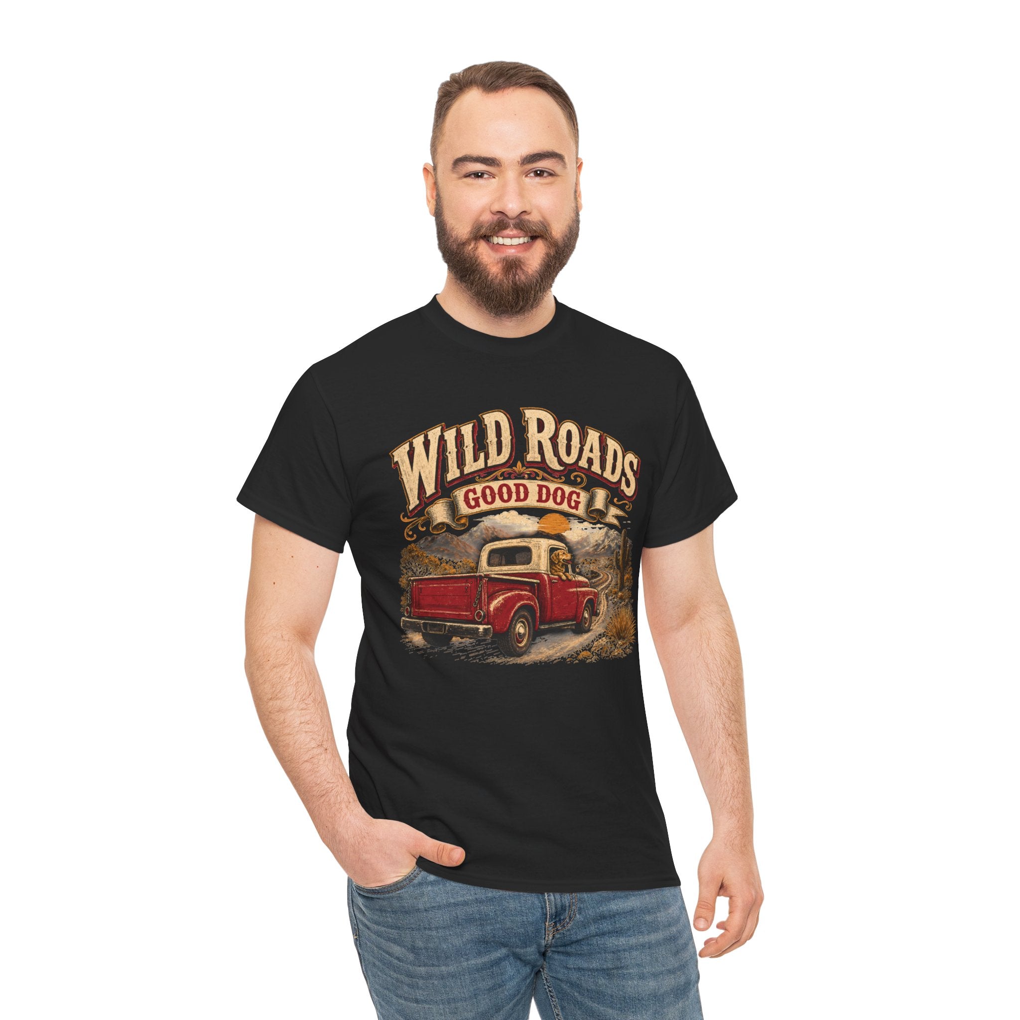T-Shirt — Wild Roads "Good Dog" Vintage Truck Graphic