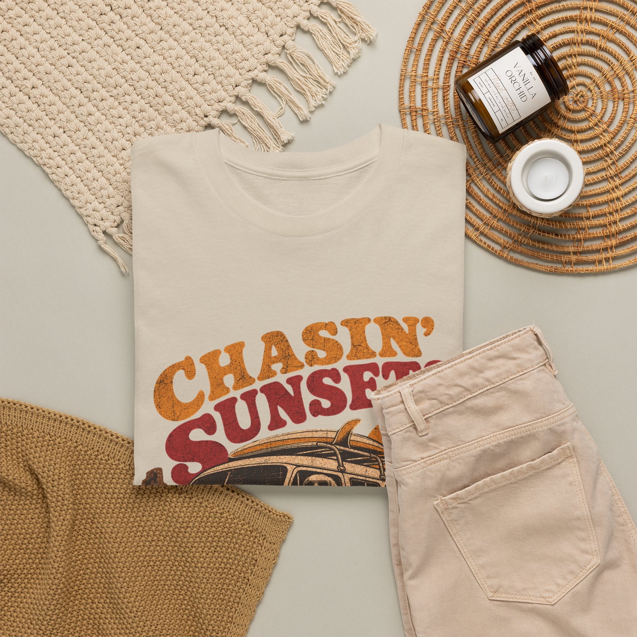 Chasin' Sunsets Camper Van Tee | Vintage Road Trip Retro Surf Vibes