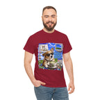 Café Mode Tee — Retro Vaporwave Corgi Coffee T-Shirt
