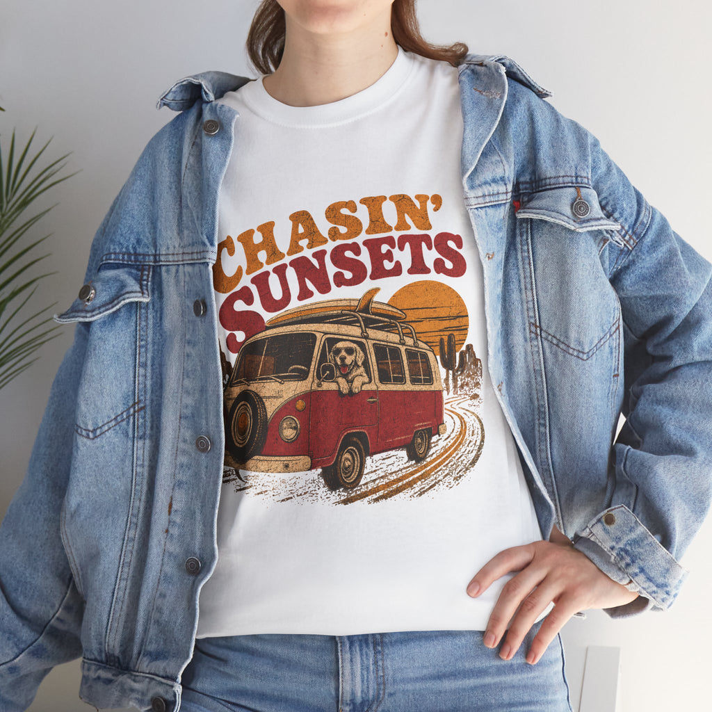 Chasin' Sunsets Camper Van Tee | Vintage Road Trip Retro Surf Vibes