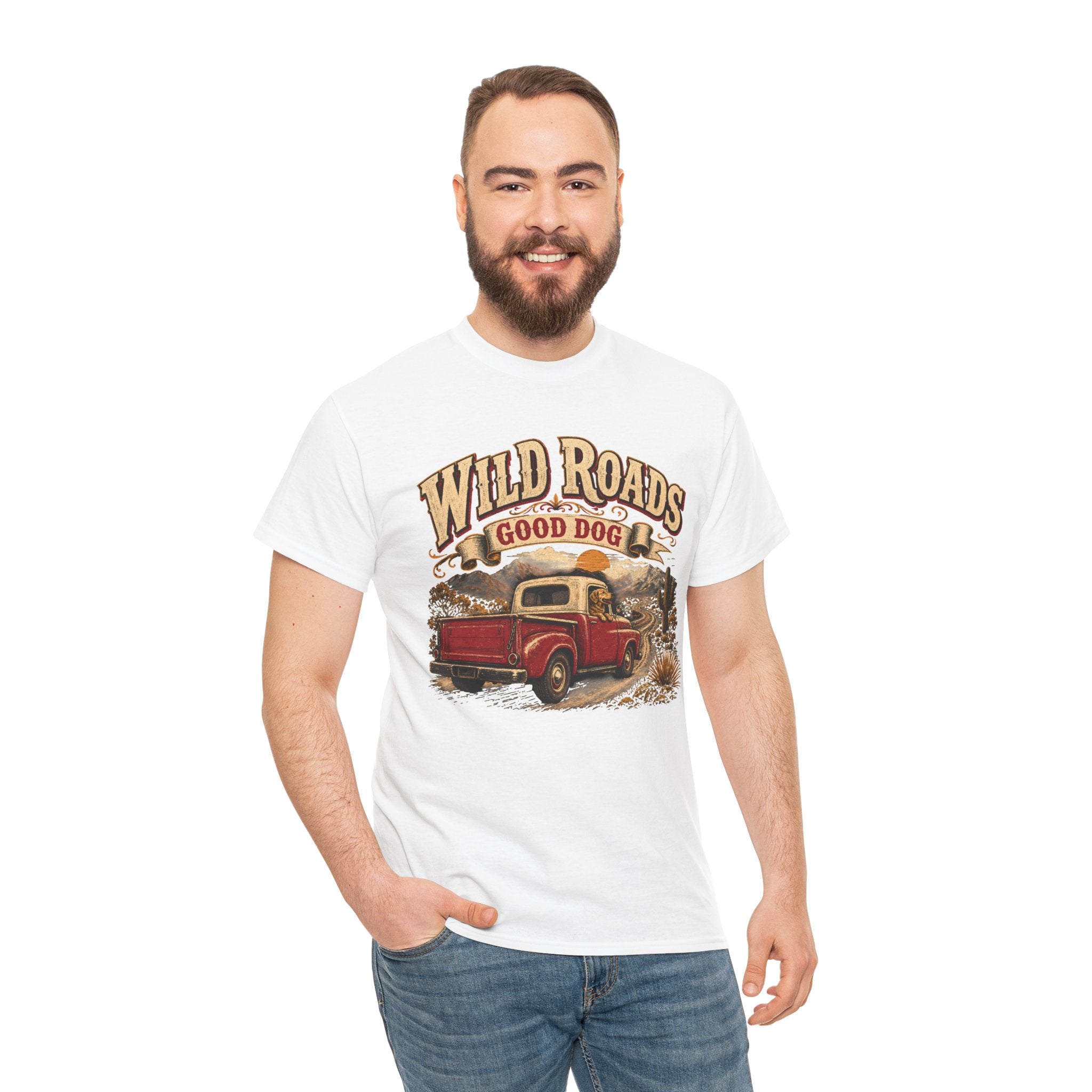 T-Shirt — Wild Roads "Good Dog" Vintage Truck Graphic
