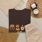 Cafe Vibes Tee — Cozy Autumn Coffee, Dogs & Pumpkin Graphic T-Shirt