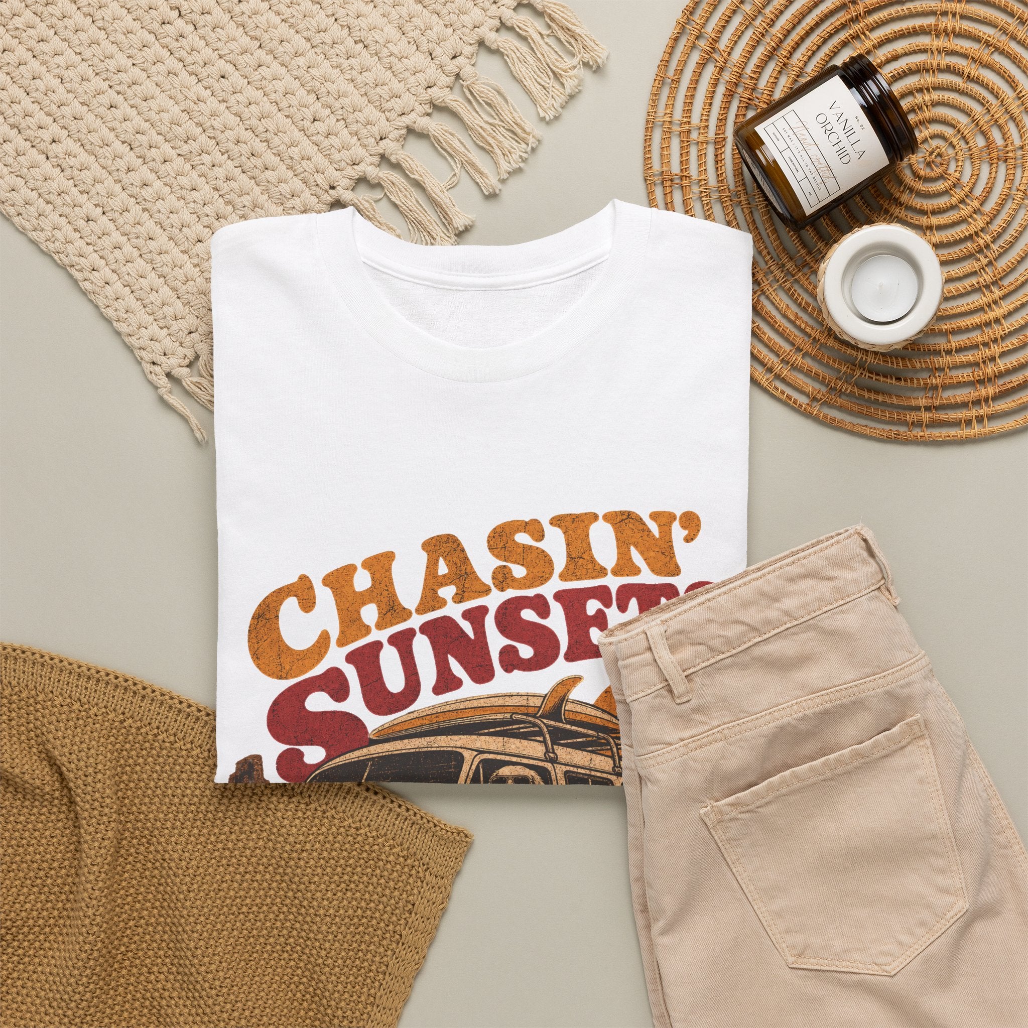 Chasin' Sunsets Camper Van Tee | Vintage Road Trip Retro Surf Vibes