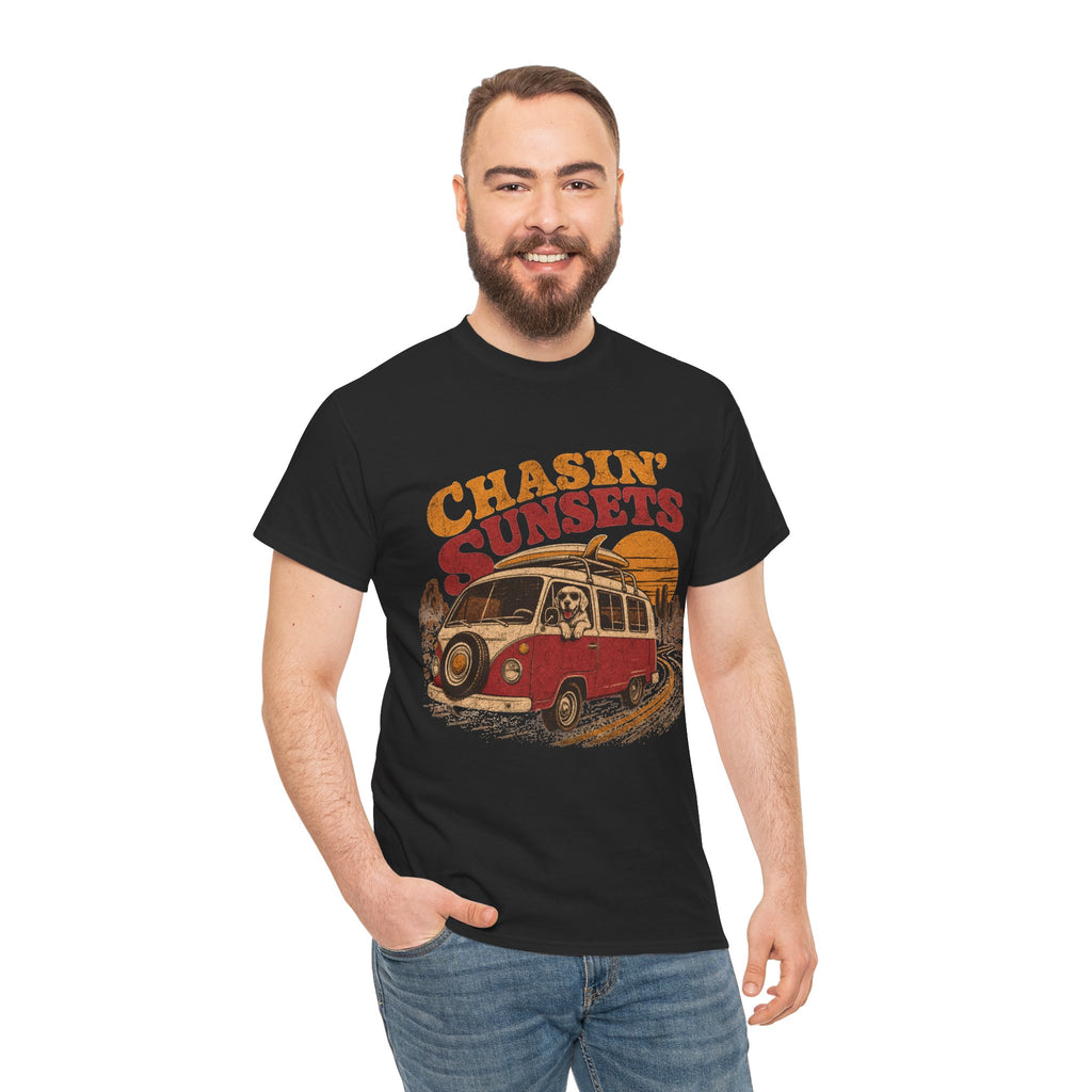 Chasin' Sunsets Camper Van Tee | Vintage Road Trip Retro Surf Vibes