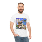 Café Mode Tee — Retro Vaporwave Corgi Coffee T-Shirt