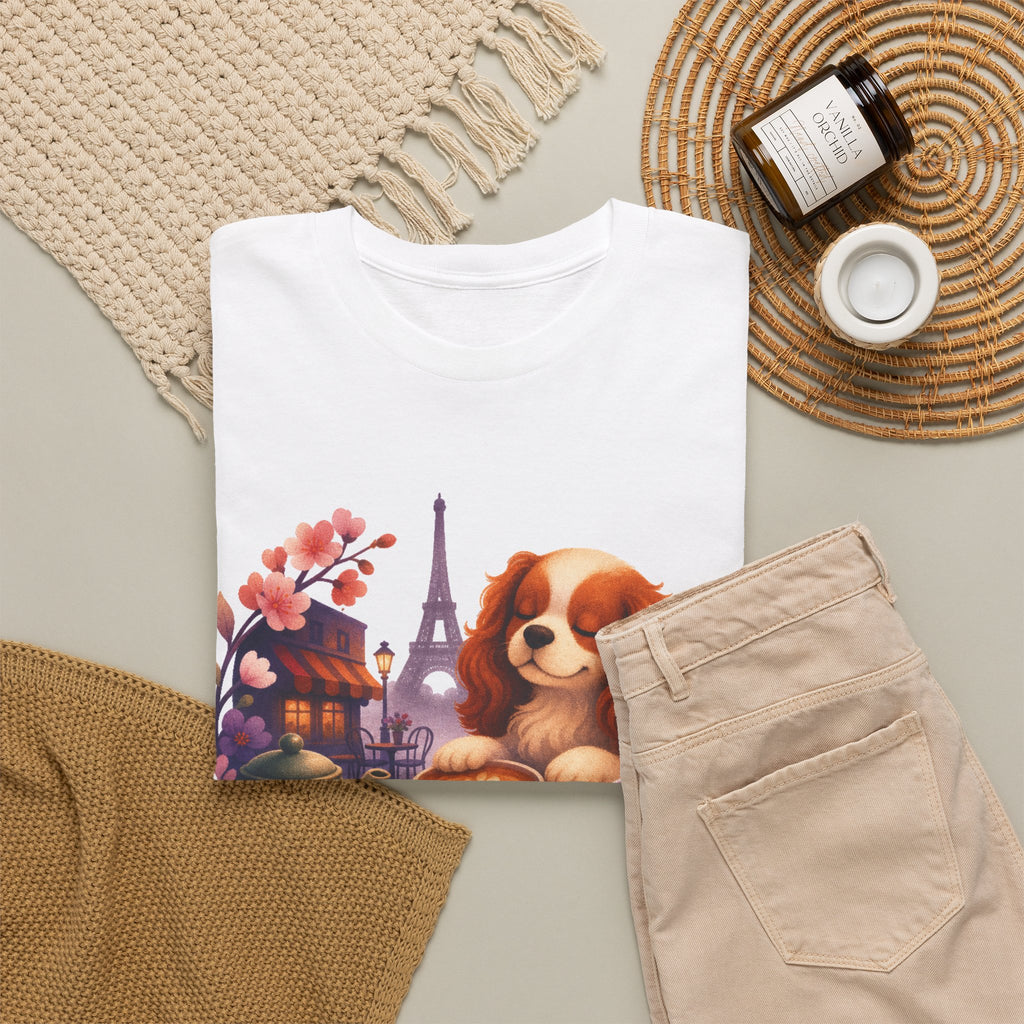Dog & Brunch Better Together' T‑Shirt — Cute Cavalier King Charles Tea Time Tee