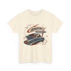 Adventure Buddy Dog Rocket Tee — Vintage Space Explorer T‑Shirt