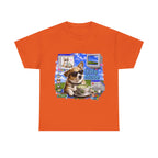 Café Mode Tee — Retro Vaporwave Corgi Coffee T-Shirt