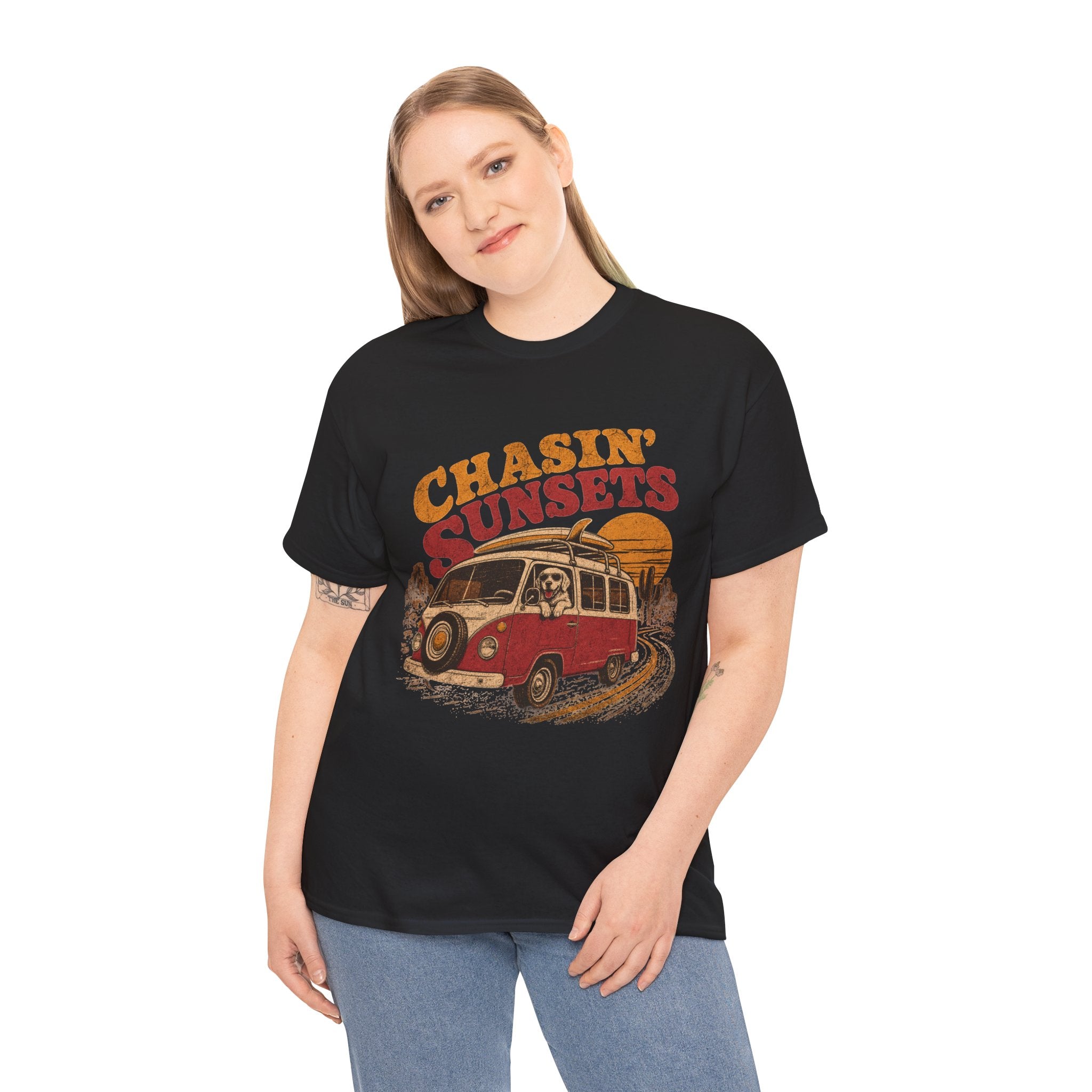 Chasin' Sunsets Camper Van Tee | Vintage Road Trip Retro Surf Vibes