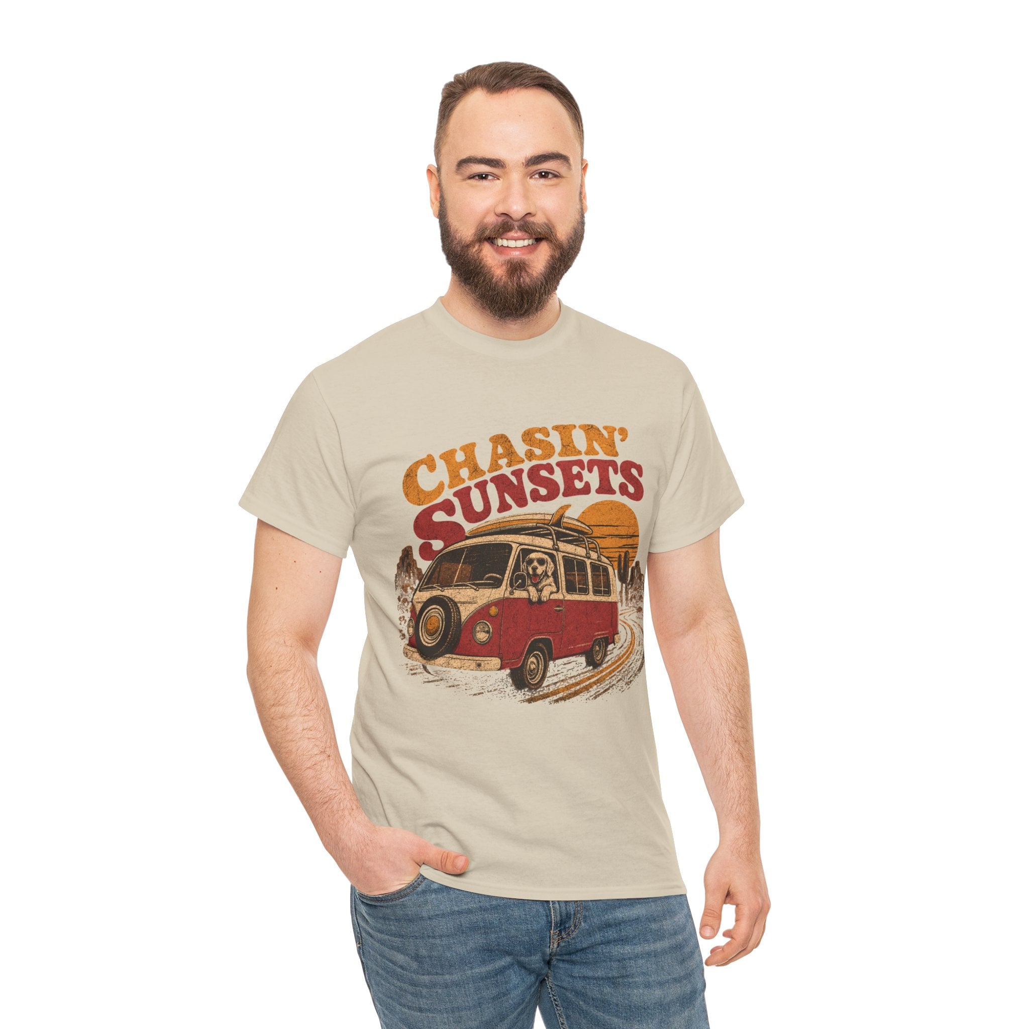 Chasin' Sunsets Camper Van Tee | Vintage Road Trip Retro Surf Vibes