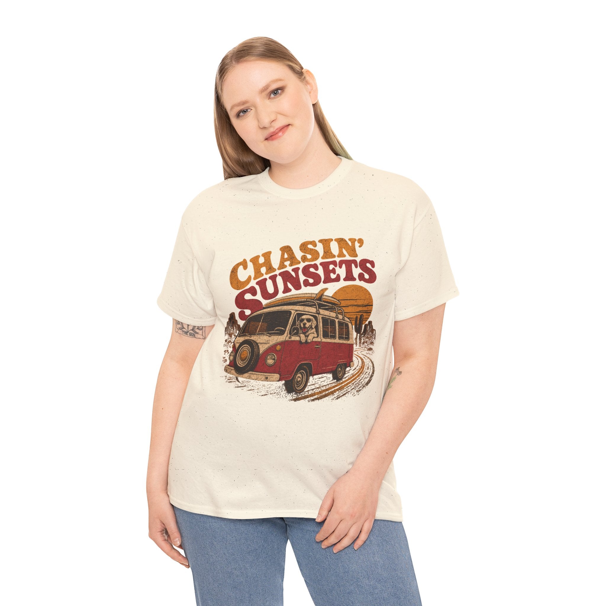 Chasin' Sunsets Camper Van Tee | Vintage Road Trip Retro Surf Vibes