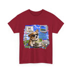 Café Mode Tee — Retro Vaporwave Corgi Coffee T-Shirt