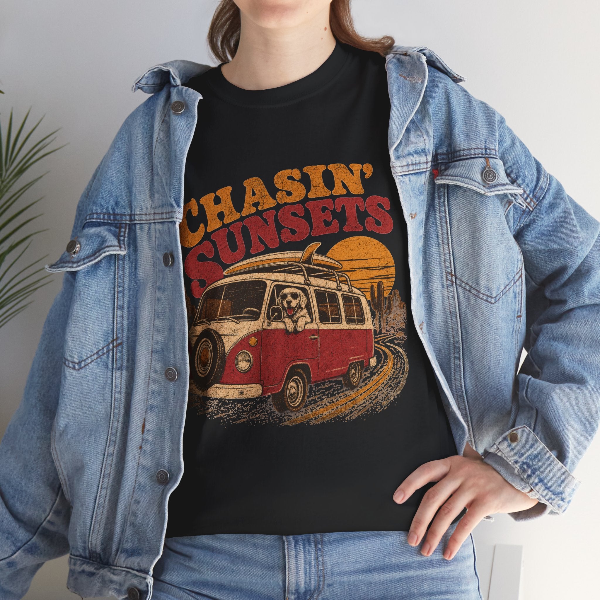 Chasin' Sunsets Camper Van Tee | Vintage Road Trip Retro Surf Vibes