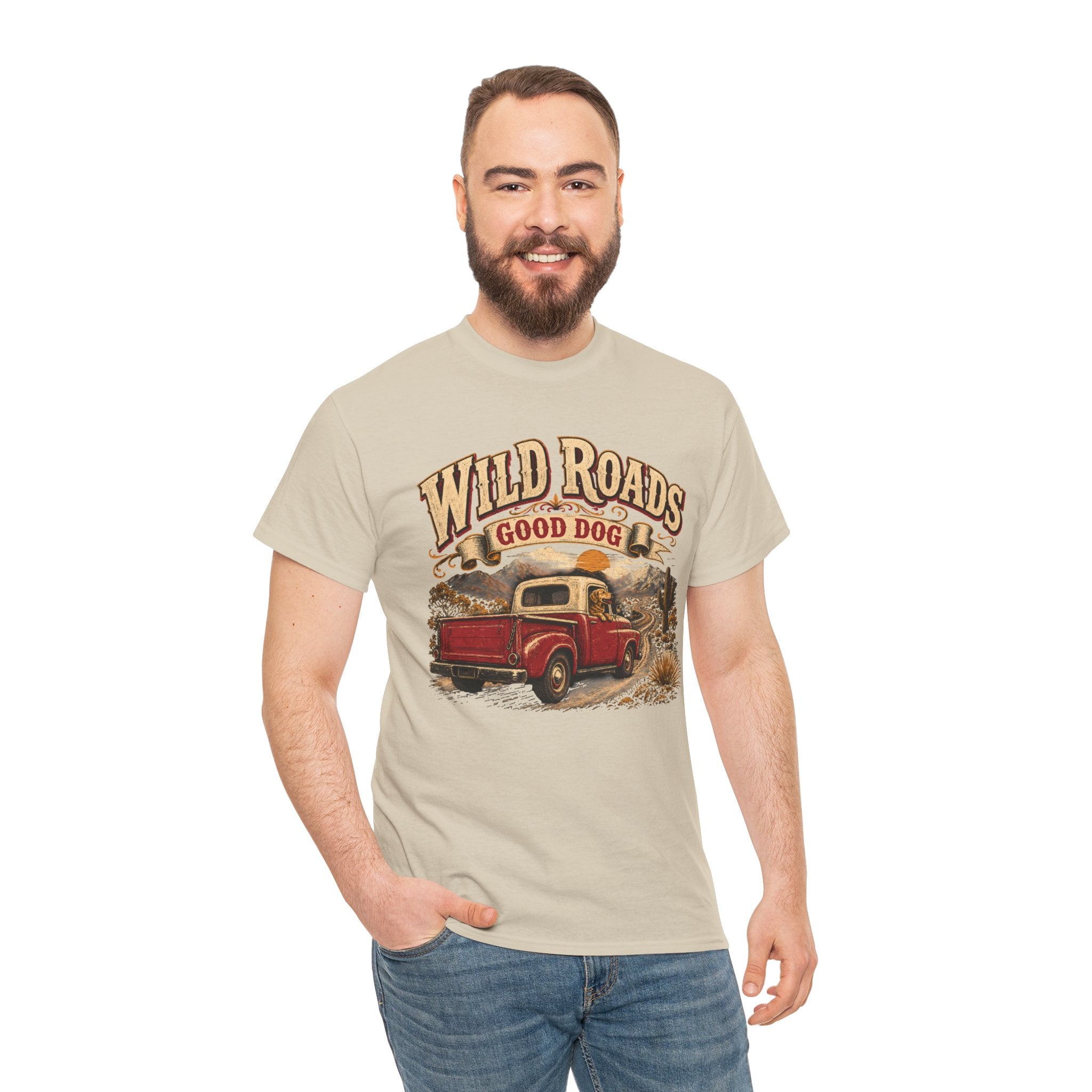 T-Shirt — Wild Roads "Good Dog" Vintage Truck Graphic