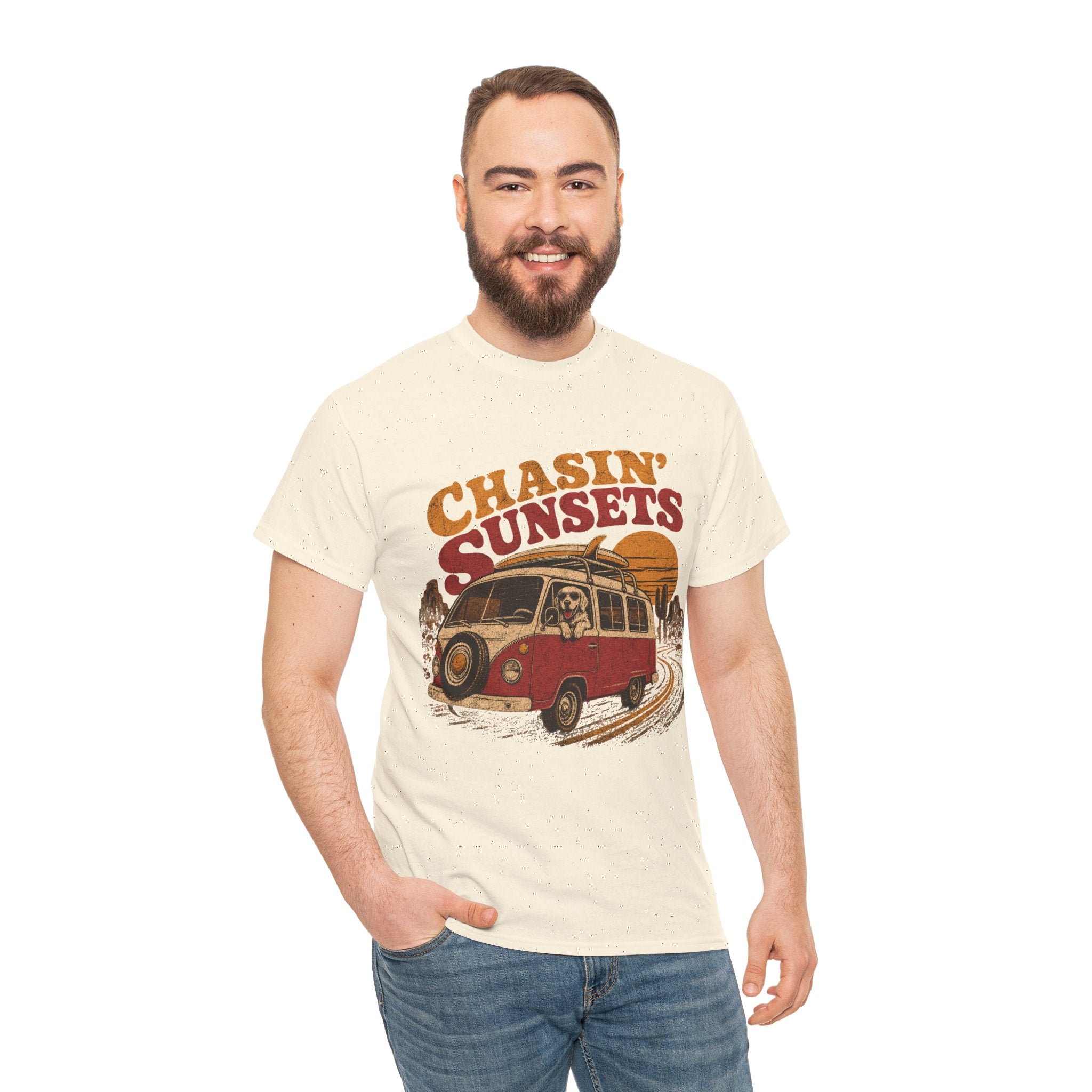 Chasin' Sunsets Camper Van Tee | Vintage Road Trip Retro Surf Vibes