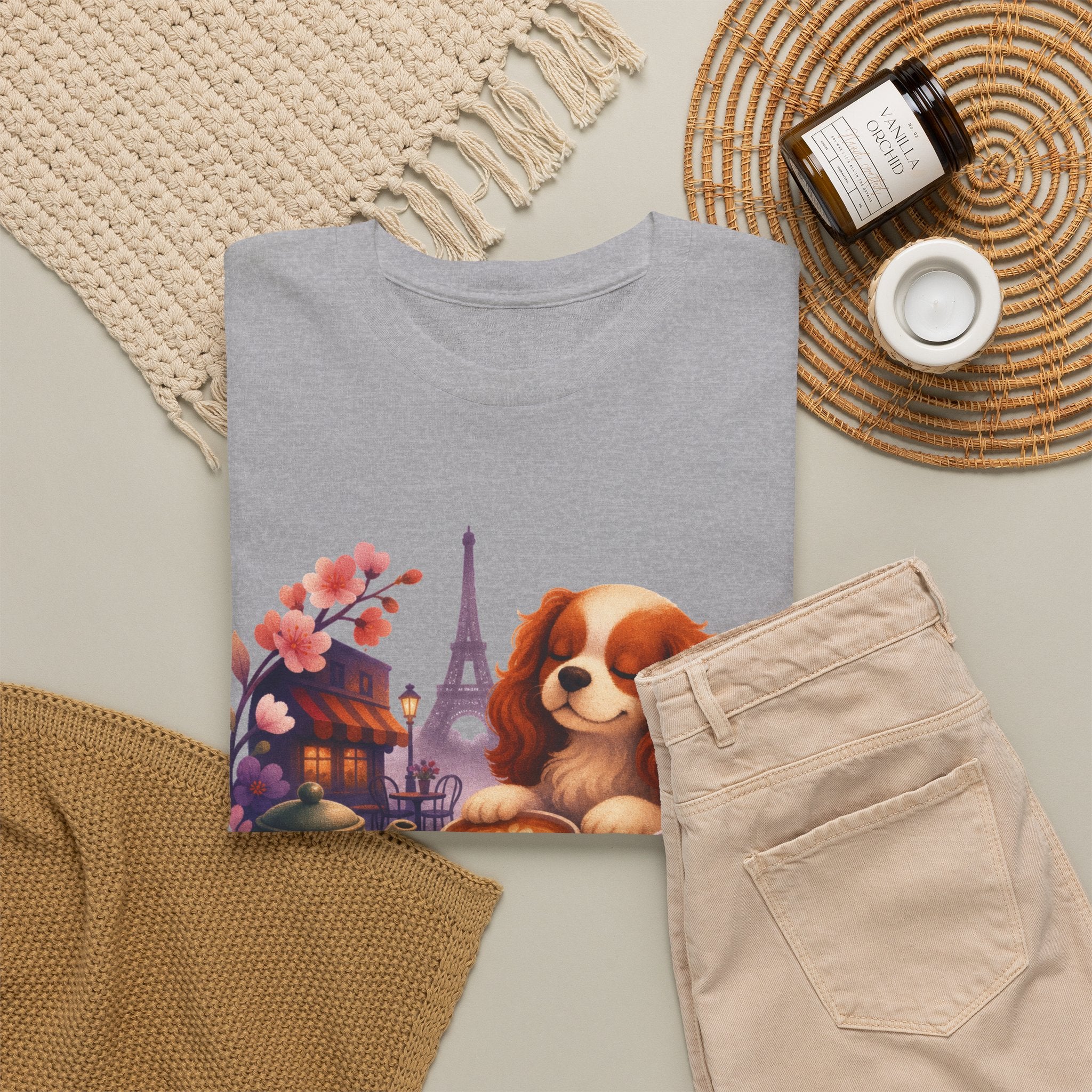 Dog & Brunch Better Together' T‑Shirt — Cute Cavalier King Charles Tea Time Tee