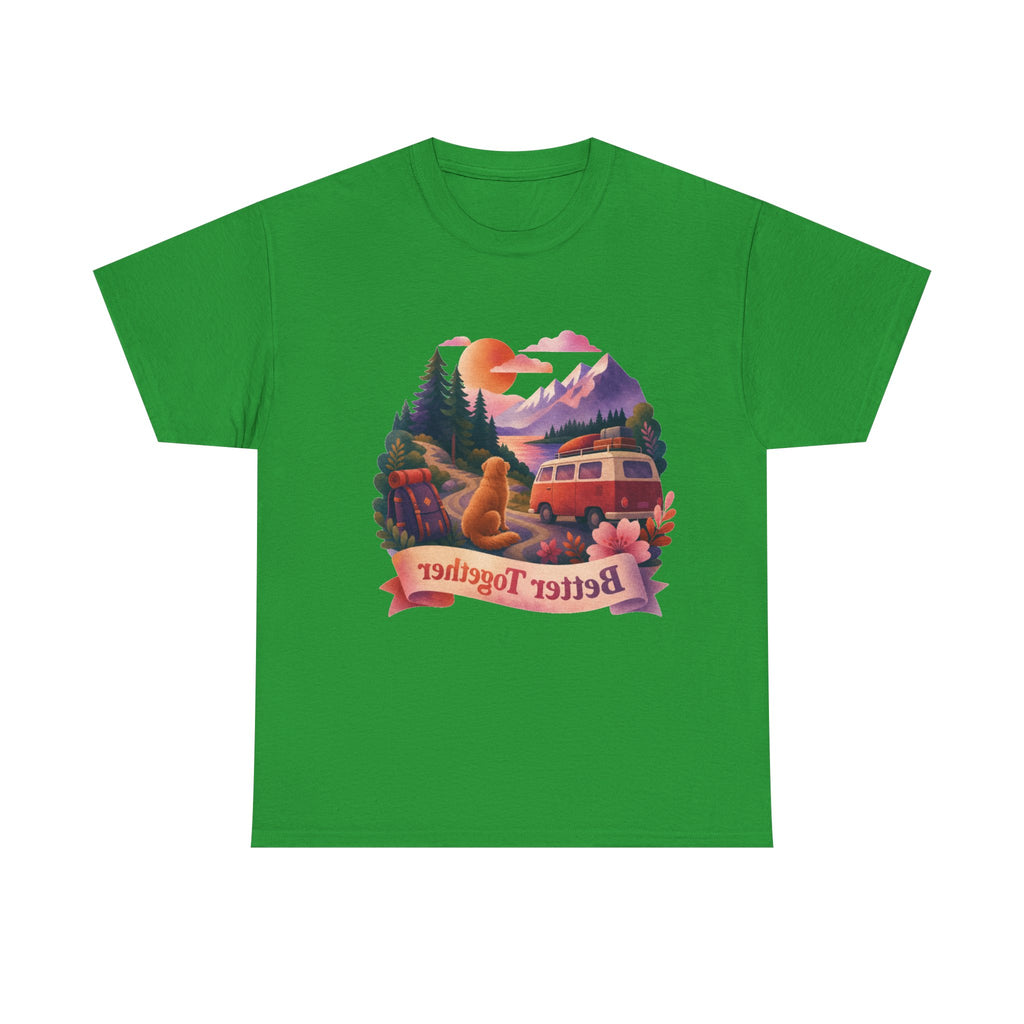 Trips with Dogs - Better Together Camping Van Sunset Graphic Tee