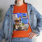 Café Mode Tee — Retro Vaporwave Corgi Coffee T-Shirt